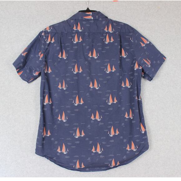 Jachs New York Men's Navy‎ Sailboat Print SS Button Up Shirt Size Medium - Picture 6 of 6